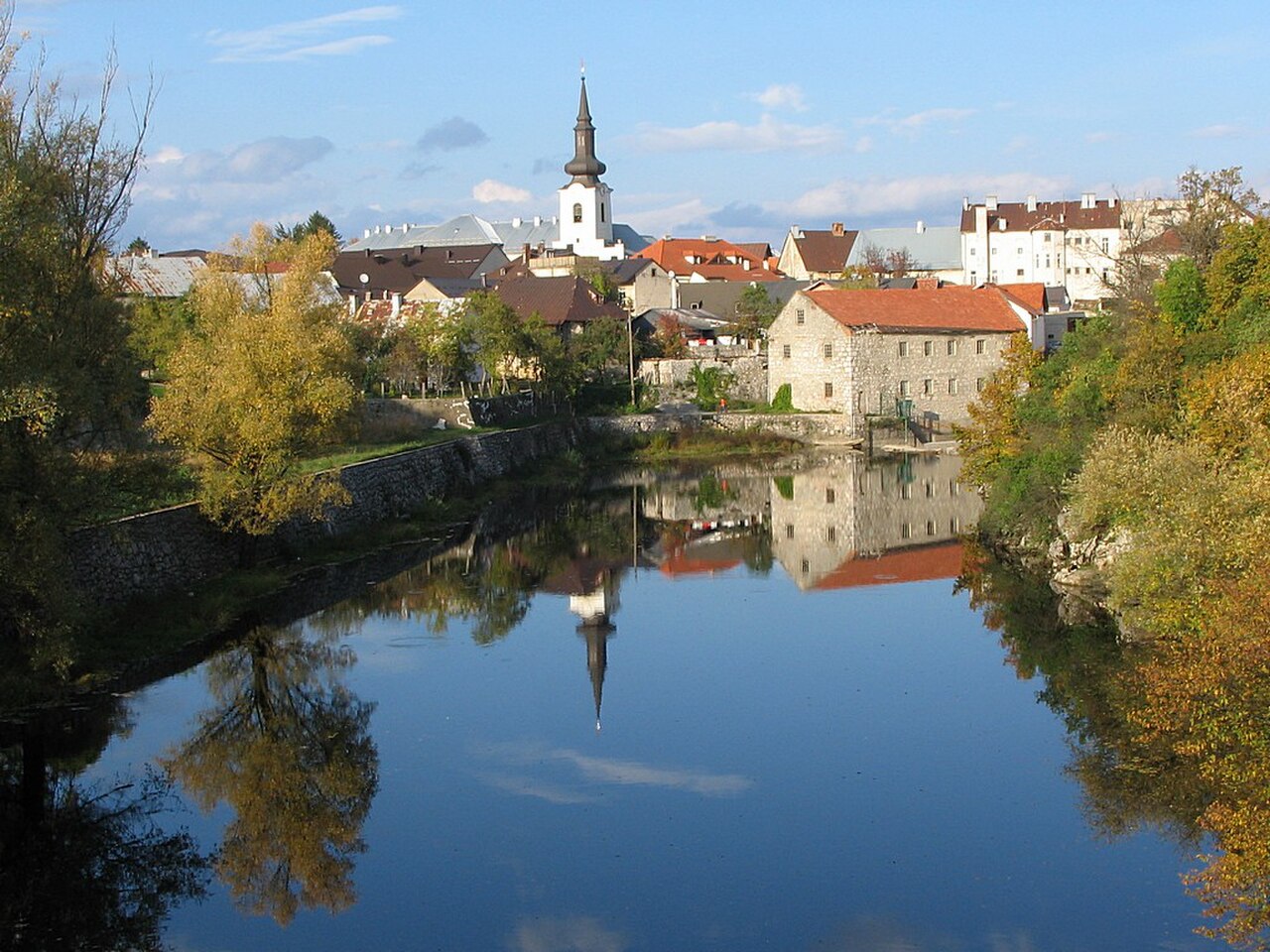A view over the town of Gospić in the Lika region of Croatia